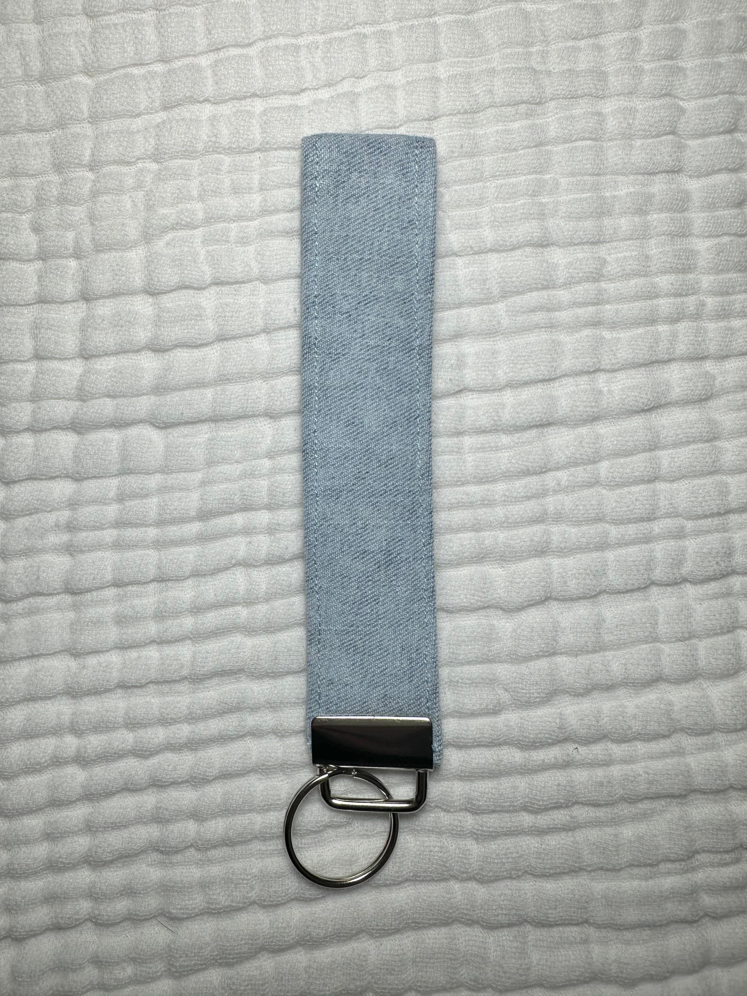 Light Blue Jean Wrislet Keychain